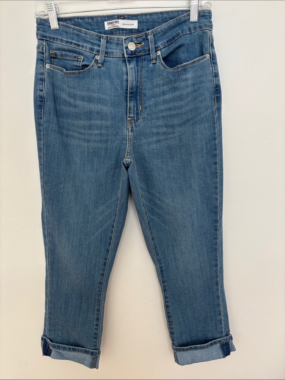 Signature by Levi Strauss Light Blue Skinny Jeans, Cropped